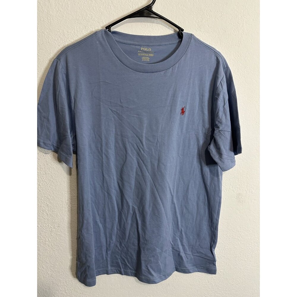Polo Ralph Lauren Youth Kids Blue Short Sleeve Logo T Shirt Size XL (18-20)